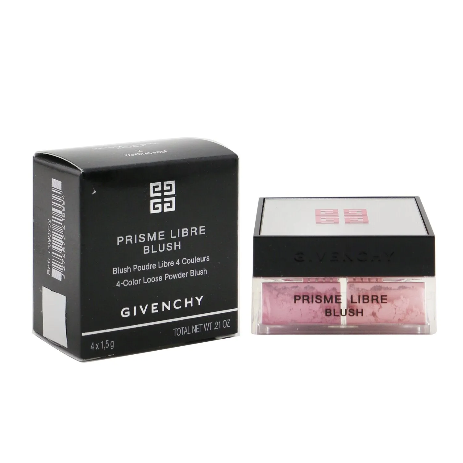 Givenchy Prisme Libre Blush 4 Color Loose Powder Blush - # 1 Mousseline Lilas (Pinkish Lilac)  4x1.5g/0.0525oz